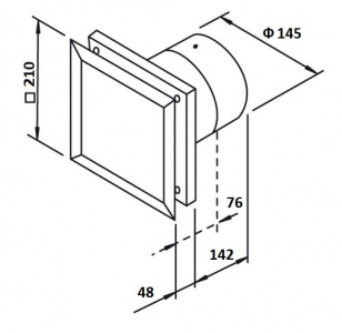 Вентилятор накладной Helios MiniVent M1/150 d150